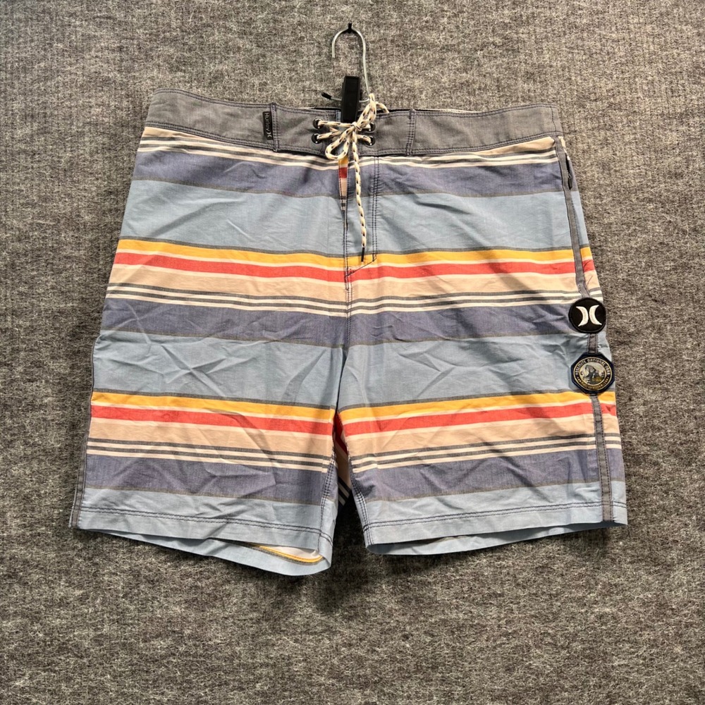 Hurley Pendleton National Park Collection Striped Board Shorts Mens 33 Blue